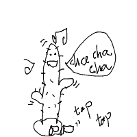 dancing cactus drawing by guest-2mr1t0eek in Artbitrator