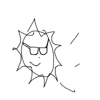 sun wearing sunglasses drawing by guest-2mr1t0eek in Artbitrator