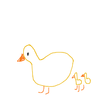 duck leading ducklings drawing by guest-cobvo865a in Artbitrator