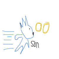sonic drawing by sarahcross in Artbitrator