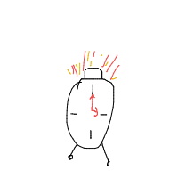 alarm clock ringing drawing by sarahcross in Artbitrator