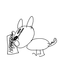 dog ate homework drawing by guest-kl8klfal6 in Artbitrator