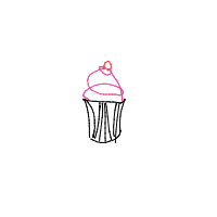 cupcake with cherry drawing by im_mia in Artbitrator
