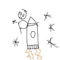 rocket ship drawing by connorh43 in Artbitrator