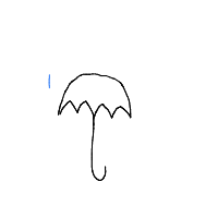 umbrella in rain drawing by maxriera in Artbitrator