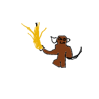 monkey with banana drawing by van_notgoodatart in Artbitrator