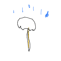 umbrella in rain drawing by van_notgoodatart in Artbitrator