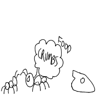 ant carrying giant crumb drawing by guest-9i894tm4r in Artbitrator