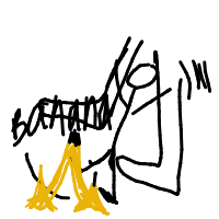 slipping on banana peel drawing by latiny in Artbitrator