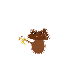 monkey with banana drawing by guest-oqo89e3y4 in Artbitrator