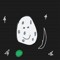 moon smiling drawing by guest-uajh83m2d in Artbitrator
