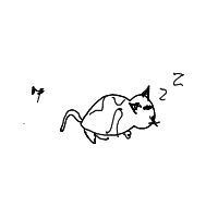 sleeping cat drawing by guest-2n178hv0q in Artbitrator