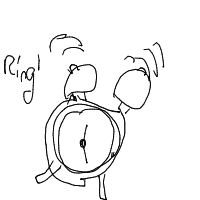 alarm clock ringing drawing by guest-9ntfji1nx in Artbitrator