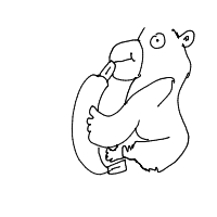 monkey with banana drawing by guest-ji046mtqt in Artbitrator