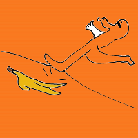 slipping on banana peel drawing by guest-ji046mtqt in Artbitrator