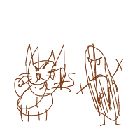 cat vs cucumber drawing by guest-5lajxd8px in Artbitrator