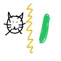 cat vs cucumber drawing by abcd in Artbitrator