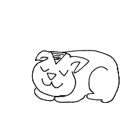 sleeping cat drawing by wlalang101 in Artbitrator