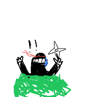 ninja hiding poorly drawing by guest-jy2feq6b4 in Artbitrator