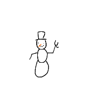waving snowman drawing by guest-rjmfw0ciz in Artbitrator