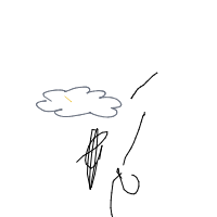 cloud with face drawing by miowmlll11 in Artbitrator