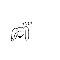 sleepy dog drawing by adzwinz123 in Artbitrator