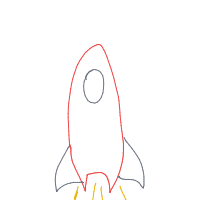 rocket ship drawing by guest-w1ffiljks in Artbitrator