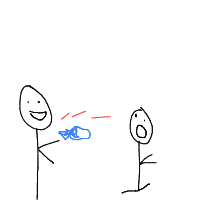 throwing water balloon drawing by imalittlezebra in Artbitrator