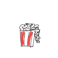 popcorn overflowing drawing by guest-hv2u4puej in Artbitrator