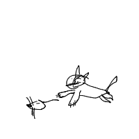 cat chasing mouse drawing by guest-3ei1yv7t2 in Artbitrator