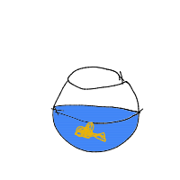 fish in bowl drawing by guest-3ei1yv7t2 in Artbitrator
