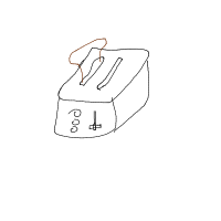 bread in toaster ejecting drawing by guest-x6h38yme in Artbitrator