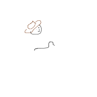 cowboy on tiny horse drawing by guest-x6h38yme in Artbitrator