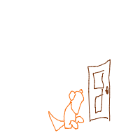 dog waiting at door drawing by guest-xlv516xfs in Artbitrator
