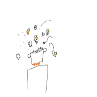 popcorn popping drawing by rena in Artbitrator