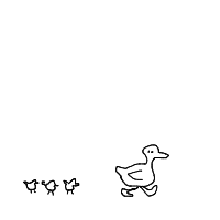 duck leading ducklings drawing by guest-d0tf4hd55 in Artbitrator