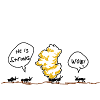 ant carrying giant crumb drawing by guest-d0tf4hd55 in Artbitrator