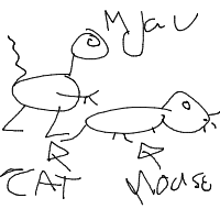 cat chasing mouse drawing by guest-gsun0tpfd in Artbitrator