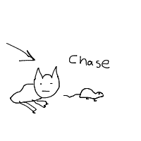 cat chasing mouse drawing by guest-6ewhgpm29 in Artbitrator