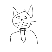 cat with tie drawing by guest-gsun0tpfd in Artbitrator