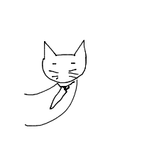 cat with tie drawing by guest-l8n6acb7p in Artbitrator