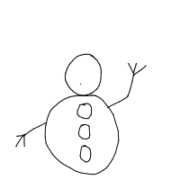 waving snowman drawing by guest-8ozi42st6 in Artbitrator