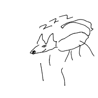 sleepy dog drawing by guest-95hml1txu in Artbitrator