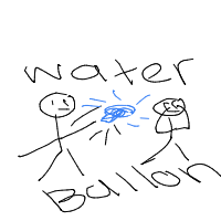 throwing water balloon drawing by guest-lsjbufrsk in Artbitrator