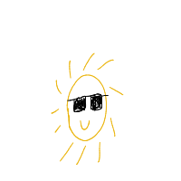 sun wearing sunglasses drawing by rena in Artbitrator
