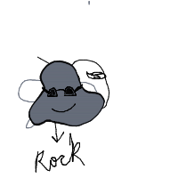 rock with sunglasses drawing by guest-u31ikbxu8 in Artbitrator