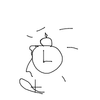 alarm clock ringing drawing by mablemaplelover in Artbitrator