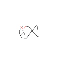 grumpy fish drawing by bellapras in Artbitrator