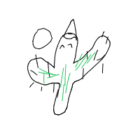dancing cactus drawing by guest-0xnciqwzn in Artbitrator