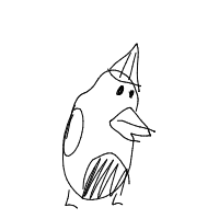 penguin with a hat drawing by guest-li2ptba6r in Artbitrator
